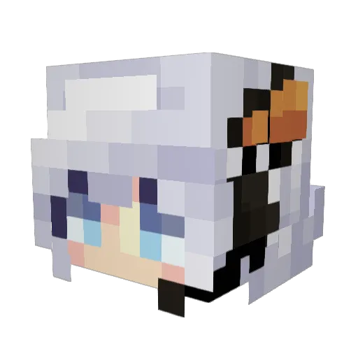 BxnnyBride Minecraft avatar head, 3D render