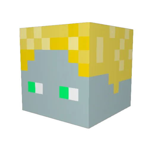 BxstiHD Minecraft avatar head, 3D render
