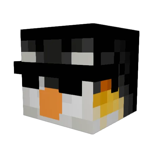 Bxtyn Minecraft avatar head, 3D render