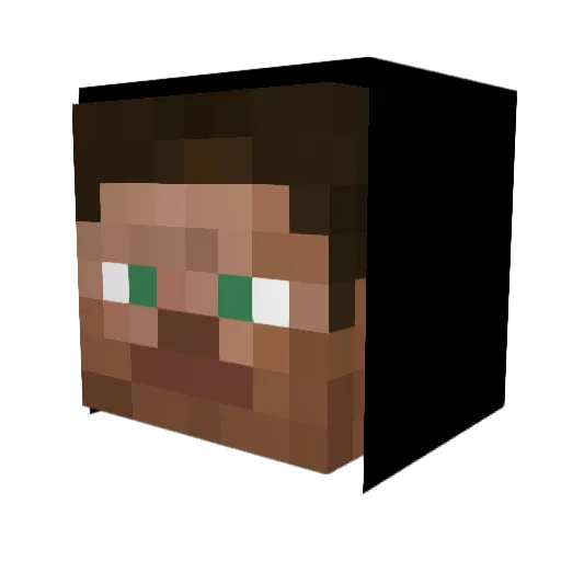 BxxgeyMan Minecraft avatar head, 3D render