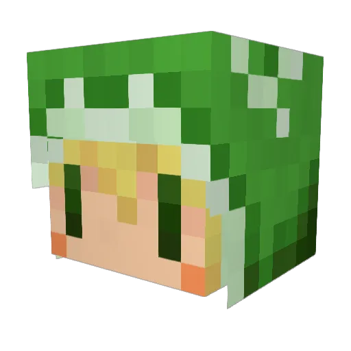 ByAlister Minecraft avatar head, 3D render