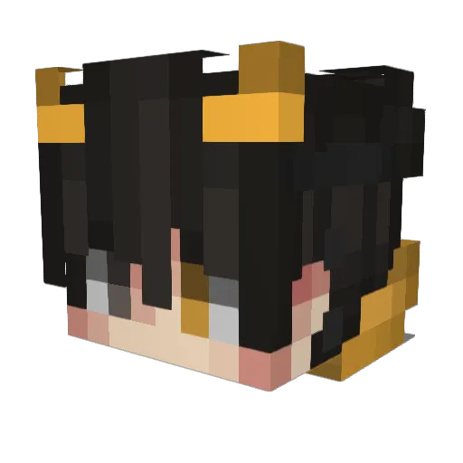 ByAntonioxD Minecraft avatar head, 3D render