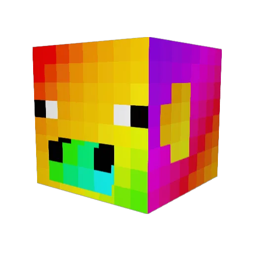 ByAnyMeans Minecraft avatar head, 3D render