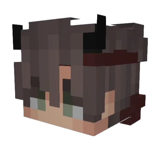 ByBlack115 Minecraft avatar head, 3D render