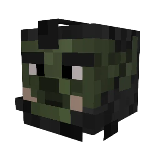 ByBrumi Minecraft avatar head, 3D render