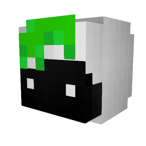 ByBuddies Minecraft avatar head, 3D render