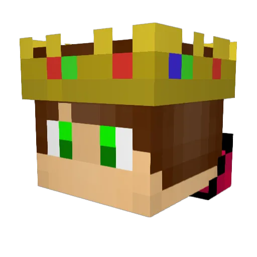 ByCABBA Minecraft avatar head, 3D render