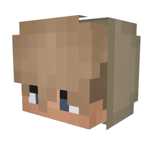 ByCrimax Minecraft avatar head, 3D render