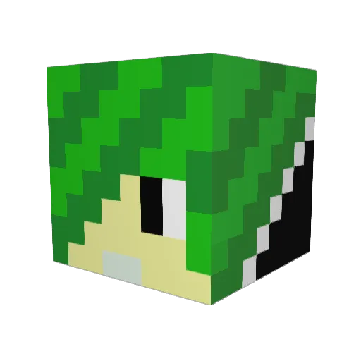ByDoctor Minecraft avatar head, 3D render
