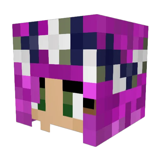ByFlexi Minecraft avatar head, 3D render