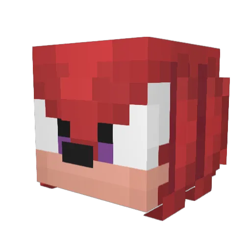 ByFoxer Minecraft avatar head, 3D render