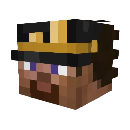 ByFravi Minecraft avatar head, 3D render