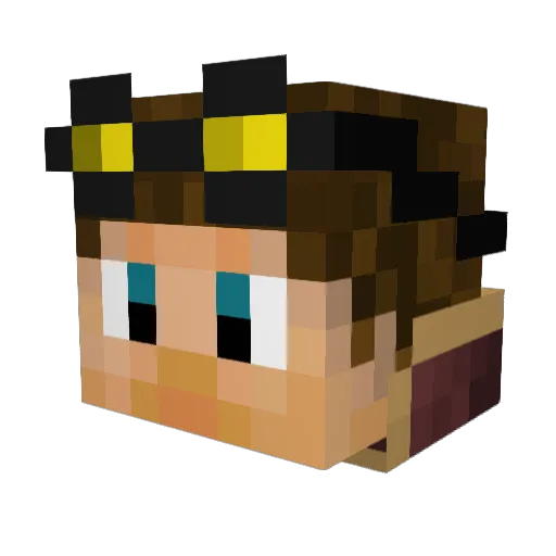ByJozzl Minecraft avatar head, 3D render