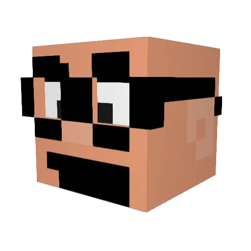 ByKedar8 Minecraft avatar head, 3D render