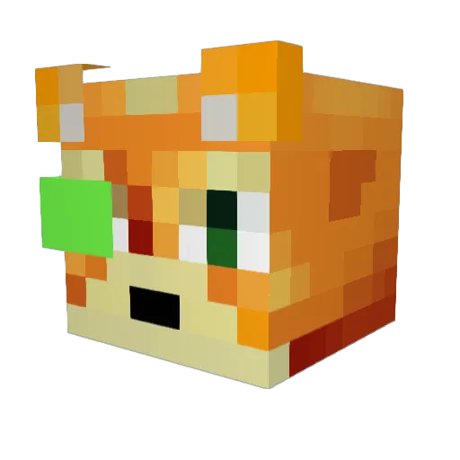 ByKitsuneXD_ Minecraft avatar head, 3D render