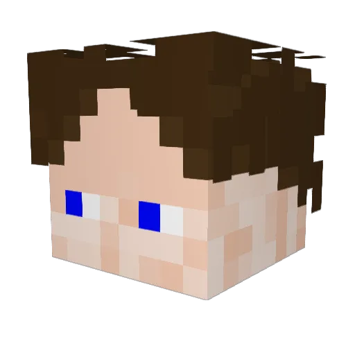 ByKonan Minecraft avatar head, 3D render