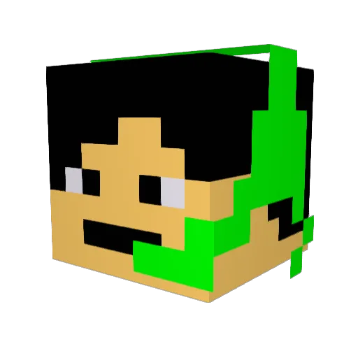 ByKrank Minecraft avatar head, 3D render