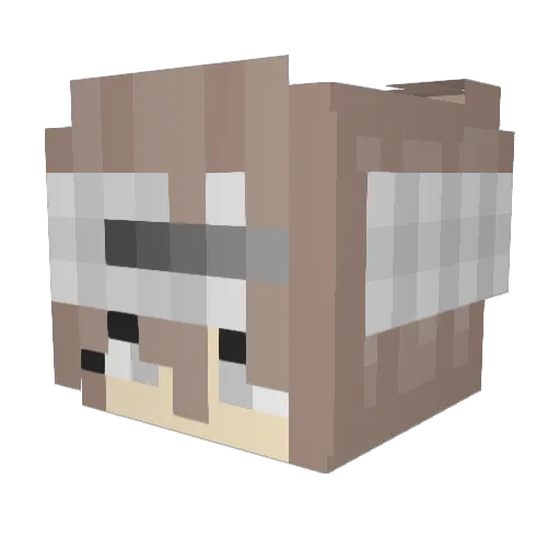 ByLarissa Minecraft avatar head, 3D render
