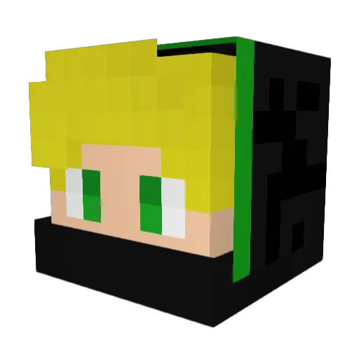 ByLeJardin Minecraft avatar head, 3D render