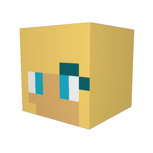 ByMissa Minecraft avatar head, 3D render