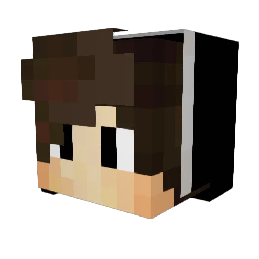 ByNurax Minecraft avatar head, 3D render