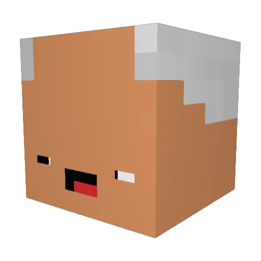 ByOctuu Minecraft avatar head, 3D render