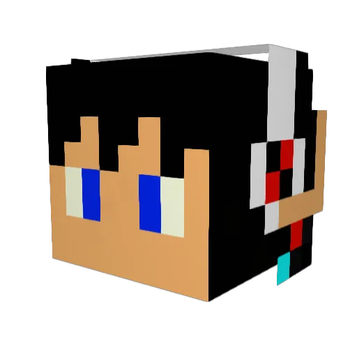 ByPredox Minecraft avatar head, 3D render