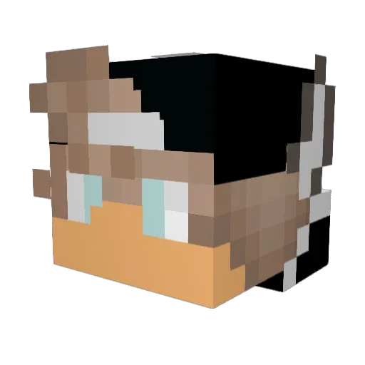 ByPxt Minecraft avatar head, 3D render