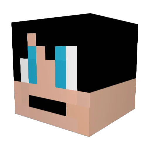 ByQuiky Minecraft avatar head, 3D render
