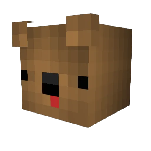 ByQuokka Minecraft avatar head, 3D render