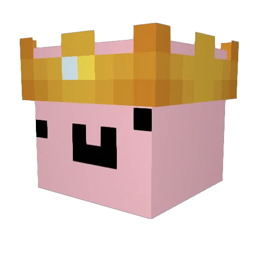 ByRookie Minecraft avatar head, 3D render