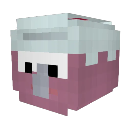 ByRyker Minecraft avatar head, 3D render