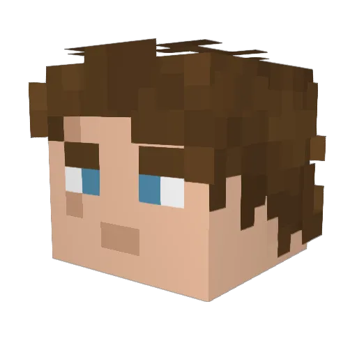 ByStone13 Minecraft avatar head, 3D render