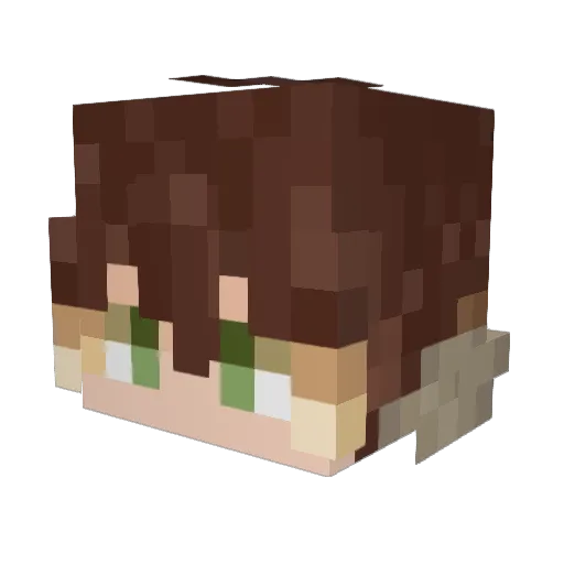 ByTiTo Minecraft avatar head, 3D render