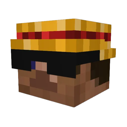 ByVentrix_ Minecraft avatar head, 3D render