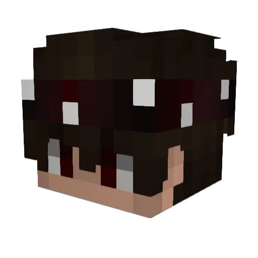 ByYouTube Minecraft avatar head, 3D render