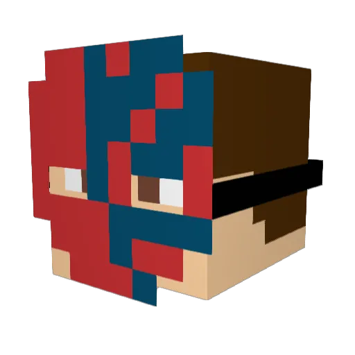 ByZaaD Minecraft avatar head, 3D render