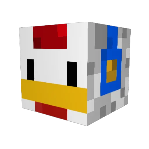 ByZackS Minecraft avatar head, 3D render