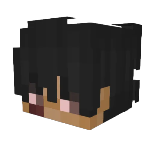 ByZxShW Minecraft avatar head, 3D render