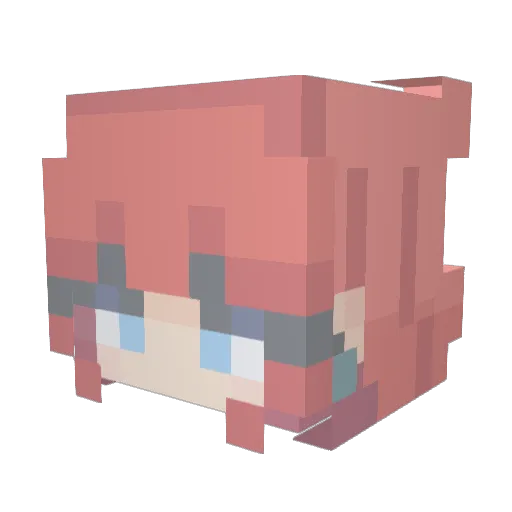 Byachuu Minecraft avatar head, 3D render