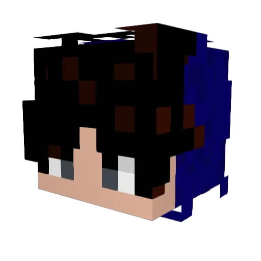 ByakkoSora Minecraft avatar head, 3D render