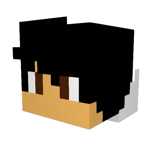 Byakkuo Minecraft avatar head, 3D render