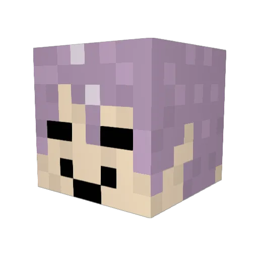 Byakurans Minecraft avatar head, 3D render