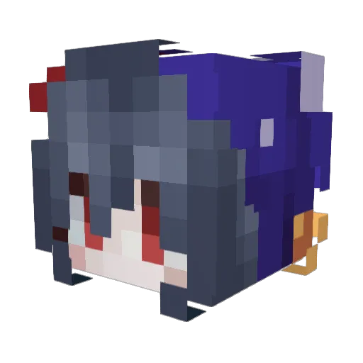 Byasha_qq Minecraft avatar head, 3D render