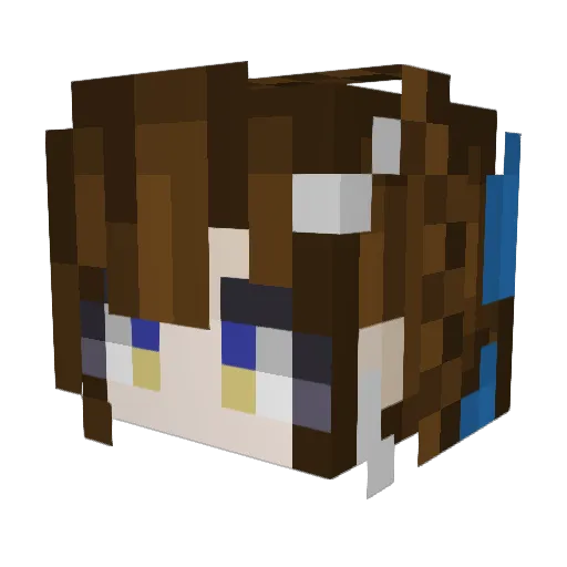 Byau Minecraft avatar head, 3D render