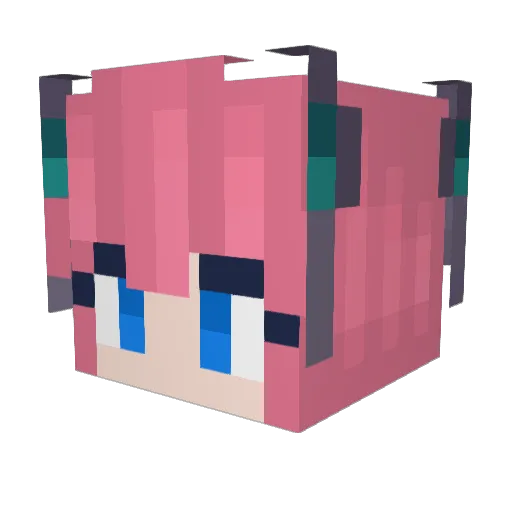 Bybliids Minecraft avatar head, 3D render