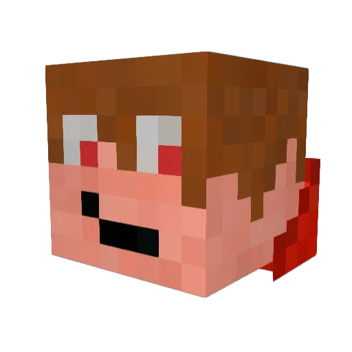 Byboox Minecraft avatar head, 3D render