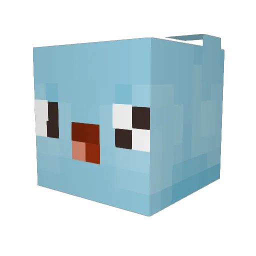 Bycarls Minecraft avatar head, 3D render