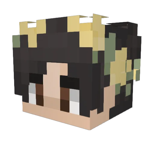 ByczeJadra Minecraft avatar head, 3D render