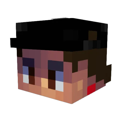 ByeADD Minecraft avatar head, 3D render